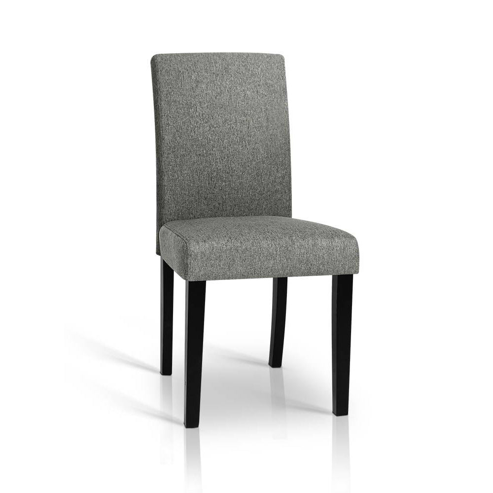 Artiss Set of 2 Fabric Dining Chairs - Grey