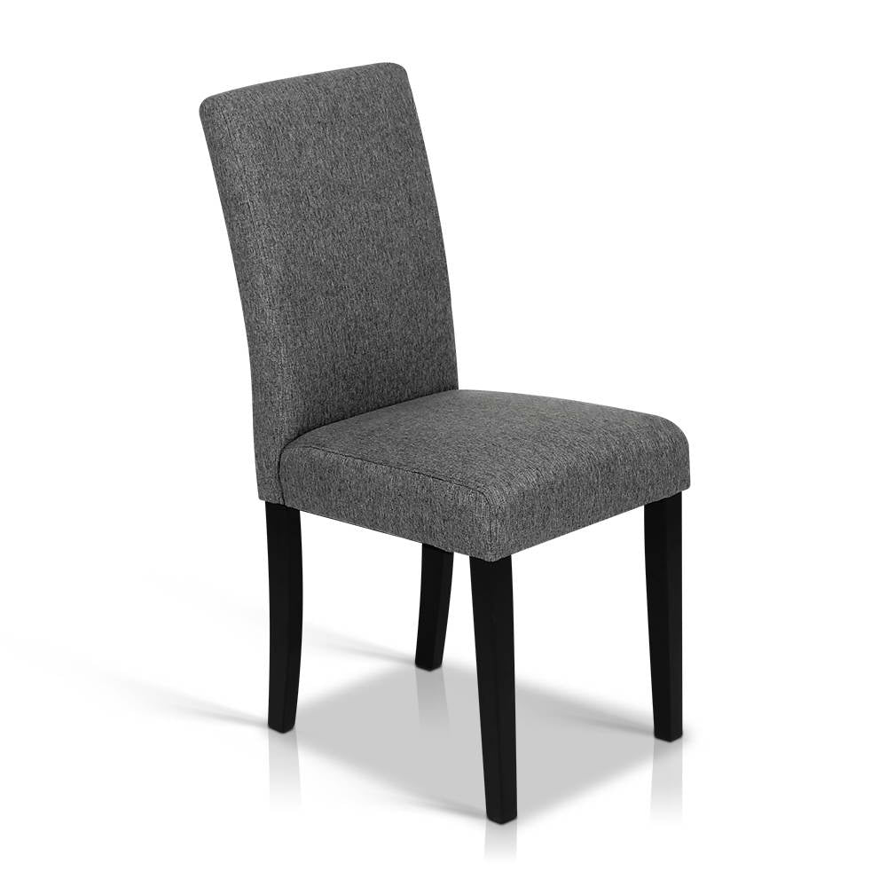 Artiss Set of 2 Fabric Dining Chairs - Grey