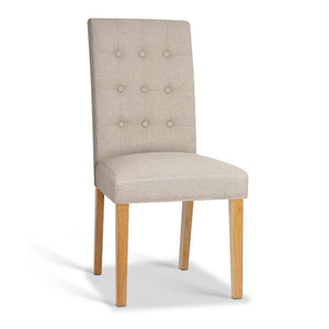 Artiss Set of 2 Fabric Dining Chair - Beige