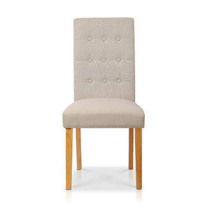 Artiss Set of 2 Fabric Dining Chair - Beige