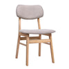 Artiss Dining Chairs Retro Replica Kitchen Cafe Wood Chair Fabric Pad Beige x2