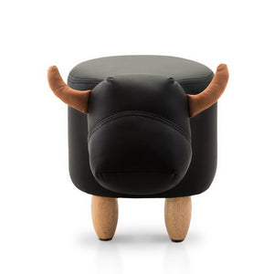 Artiss Kids Cow Animal Stool - Black