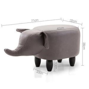 Artiss Kids Elephant Animal Stool - Grey