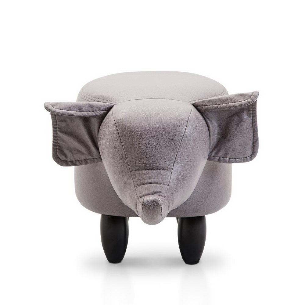 Artiss Kids Elephant Animal Stool - Grey