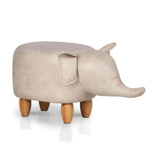 Artiss Kids Elephant Animal Stool - Beige