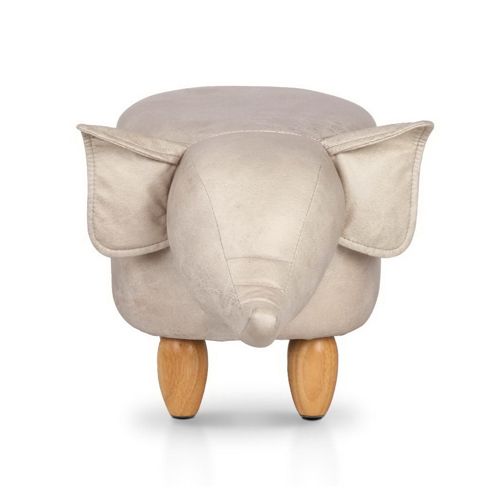 Artiss Kids Elephant Animal Stool - Beige