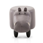 Artiss Kids Hippo Animal Stool - Grey