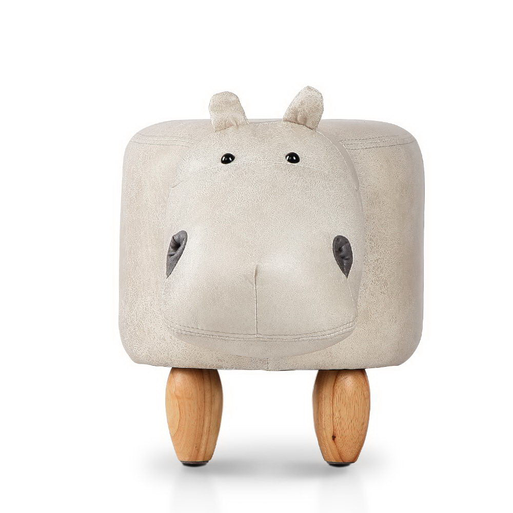 Artiss Kids Hippo Animal Stool - Beige