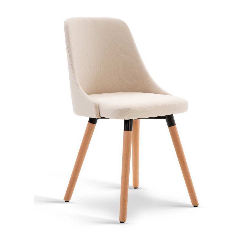 Artiss Set of 2 Fabric Dining Chair - Beige
