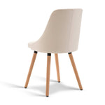 Artiss Set of 2 Fabric Dining Chair - Beige