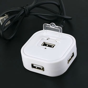 Hi-Speed USB 2.0 4 Port Hub White