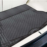 ALUMINIUM LOOK 1-Piece Boot Mat - BLACK [Rubber/Aluminium Look]