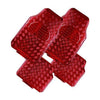 VENOM 4-Piece Car Mat - RED [Rubber/Aluminium Look]