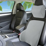 Black Memory Foam Lumbar Back & Neck Pillow Support Back Cushion Office Car Seat
