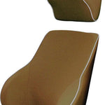 Mocha Memory Foam Lumbar Back & Neck Pillow Support Back Cushion Office Car Seat