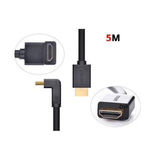 UGREEN Straight to down full copper HDMI right angle Cable 5M (10175)