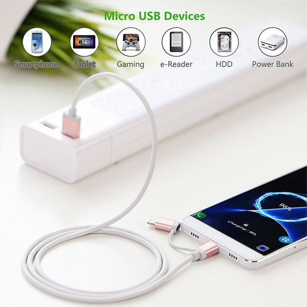 UGREEN Micro-USB to USB Cable with Lightning Adapter 1.5M (30471)