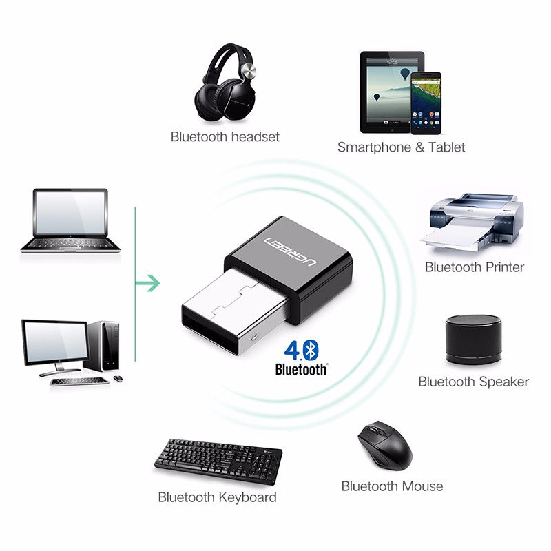 UGREEN USB Bluetooth 4.0 Adapter - Black (30722)