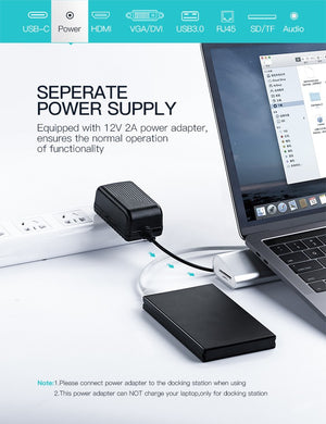 UGREEN USB-C Multifuntional Docking Station Sliver (40373)