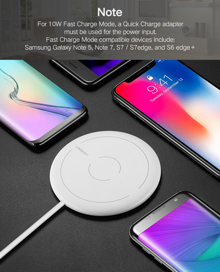 UGREEN Wireless Charger 10W White (40922)