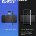 UGREEN 10000mAh Power bank with 10W QI Wireless Charging Pad - Black (50578)