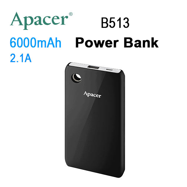 APACER Mobile Power Bank B513 6000mAh Black RP