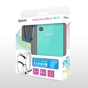 APACER Mobile Power Bank B513 6000mAh Blue