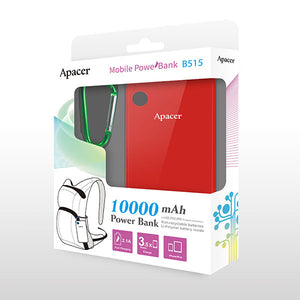 APACER Mobile Power Bank B515 10000mAh Red RP