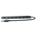 Simplecom CH371 Ultra Slim Aluminium 7 Port USB 3.0 Hub for PC Mac Laptop Black