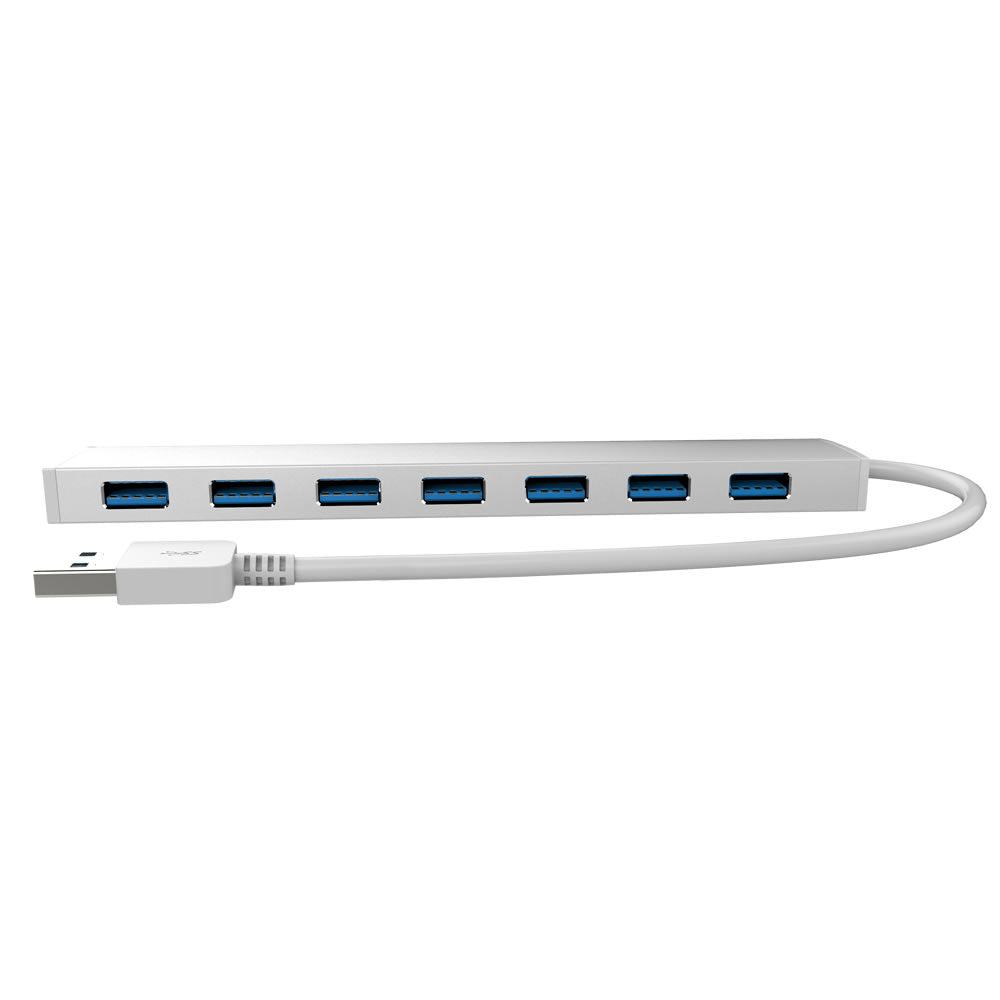 Simplecom CH371 Ultra Slim Aluminium 7 Port USB 3.0 Hub for PC Mac Laptop Silver