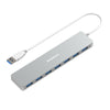 Simplecom CH372 Ultra Slim Aluminium 7 Port USB 3.0 Hub Silver