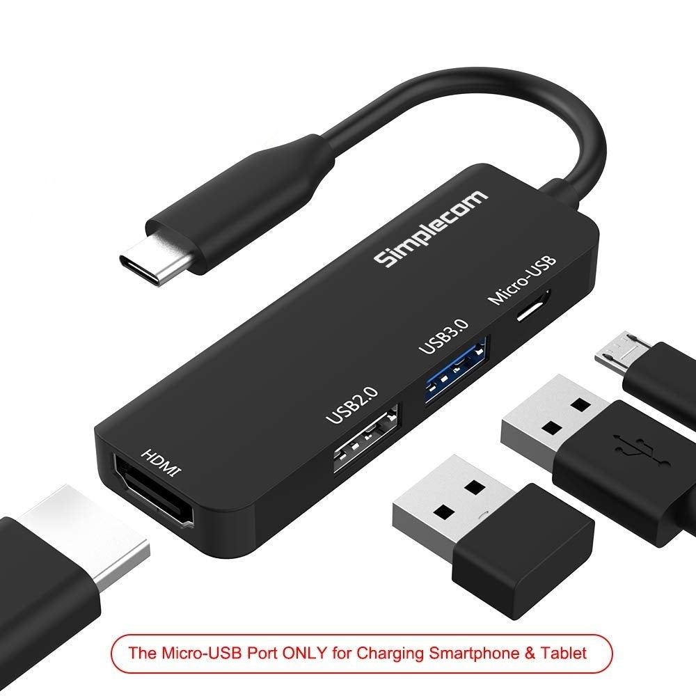 Simplecom DA305 USB 3.1 Type C to HDMI 4 in 1 Combo Hub (HDMI + USB3.0 + USB2.0 + Micro USB)