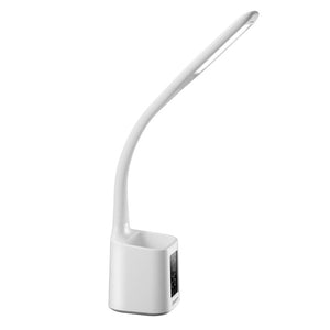 Simplecom EL809 6W Flexible Neck LED Desk lamp with Pen Holder and Digital Clock