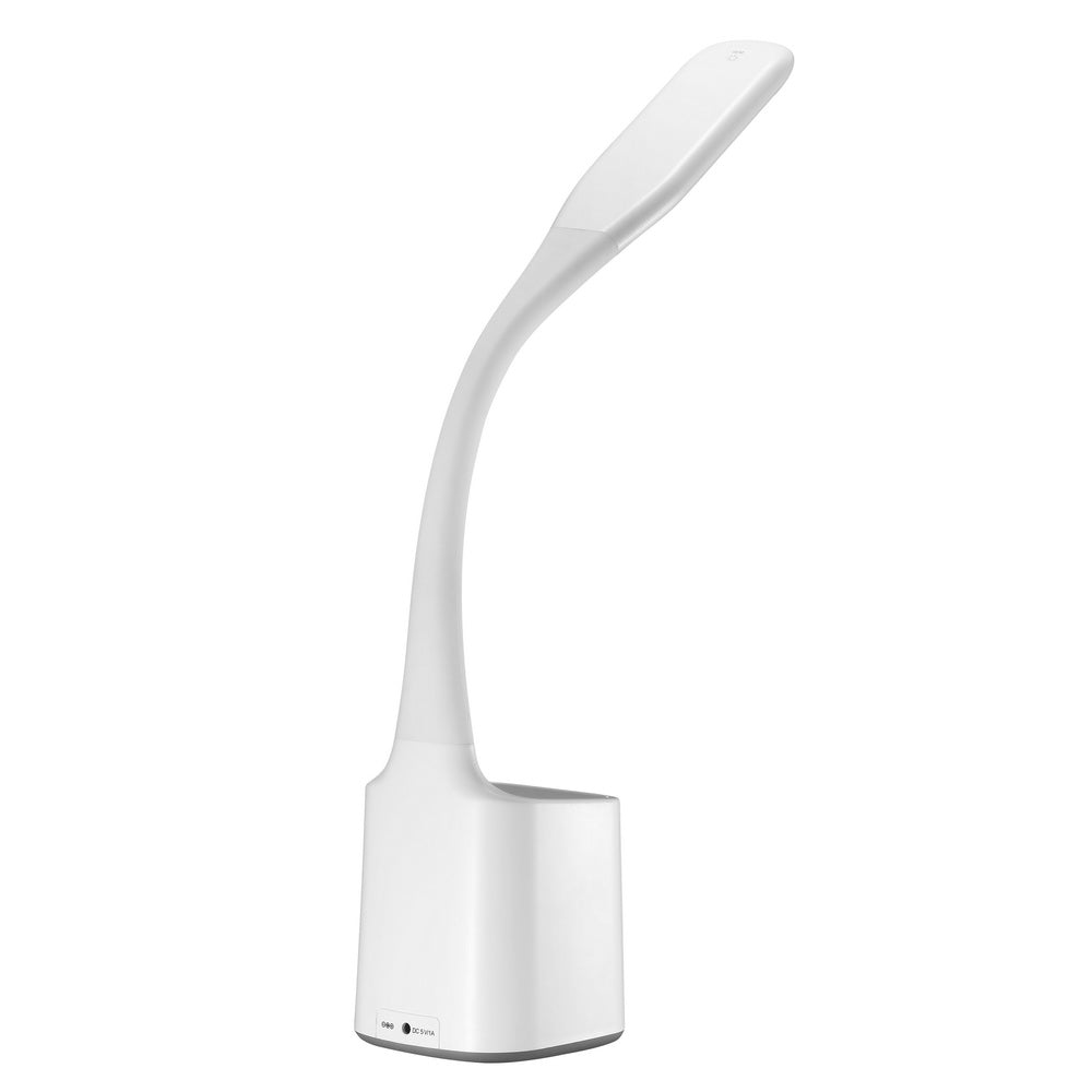 Simplecom EL809 6W Flexible Neck LED Desk lamp with Pen Holder and Digital Clock