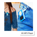 Mini Clip 8G MP3 Music Player With USB Cable & Earphone Black