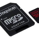 KINGSTON  Canvas React: MicroSD 256GB , 100MB/s read and 70MB/s write with SD adapter  SDCR/256GB