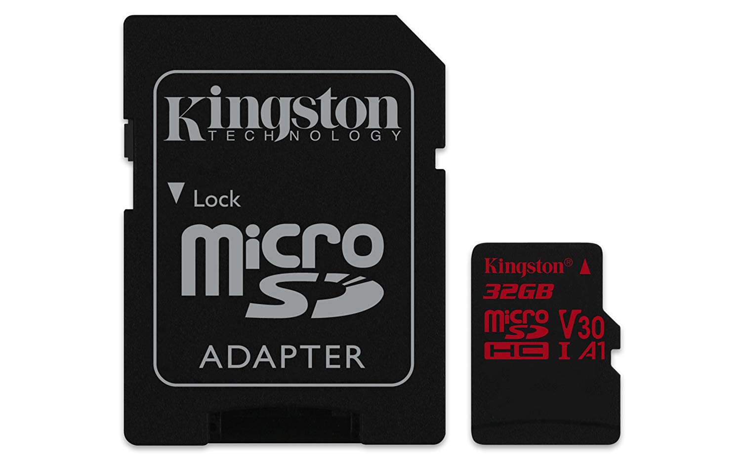 KINGSTON Canvas React: MicroSD 32GB , 100MB/s read and 70MB/s write with SD adapter  SDCR/32GB