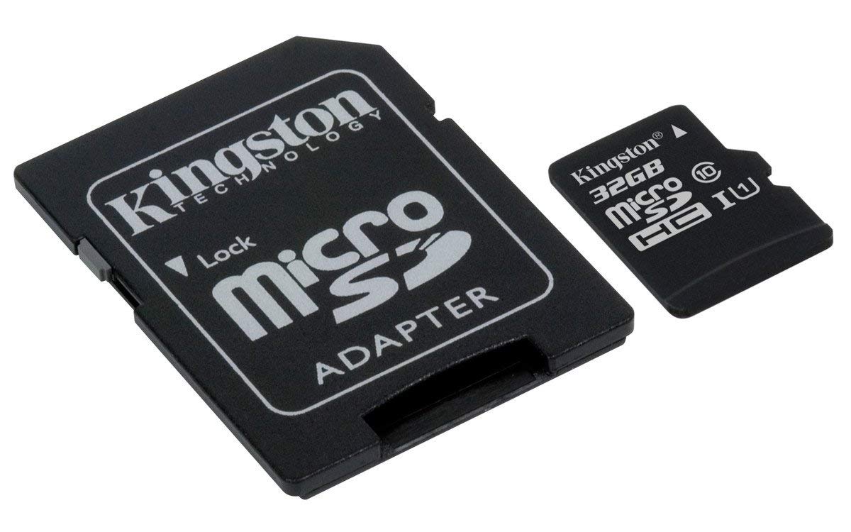 KINGSTON  Canvas Select:MicroSD 32GB , 80MB/s read and 10MB/s write with SD adapter SDCS/32GB