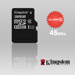 KINGSTON SDC10G2/32GBFR 32GB microSDHC Class 10 UHS-I upto 45MB/s with SD adaptor