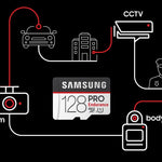 SAMSUNG MB-MJ128GA PRO ENDURANCE UHS-I CLASS 10 100R/30W WITH SD ADAPTER