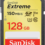 SANDISK SDSDXV5-128G-GNCIN SDXC Extreme CL10 V30 UHS-I/U3 150MB