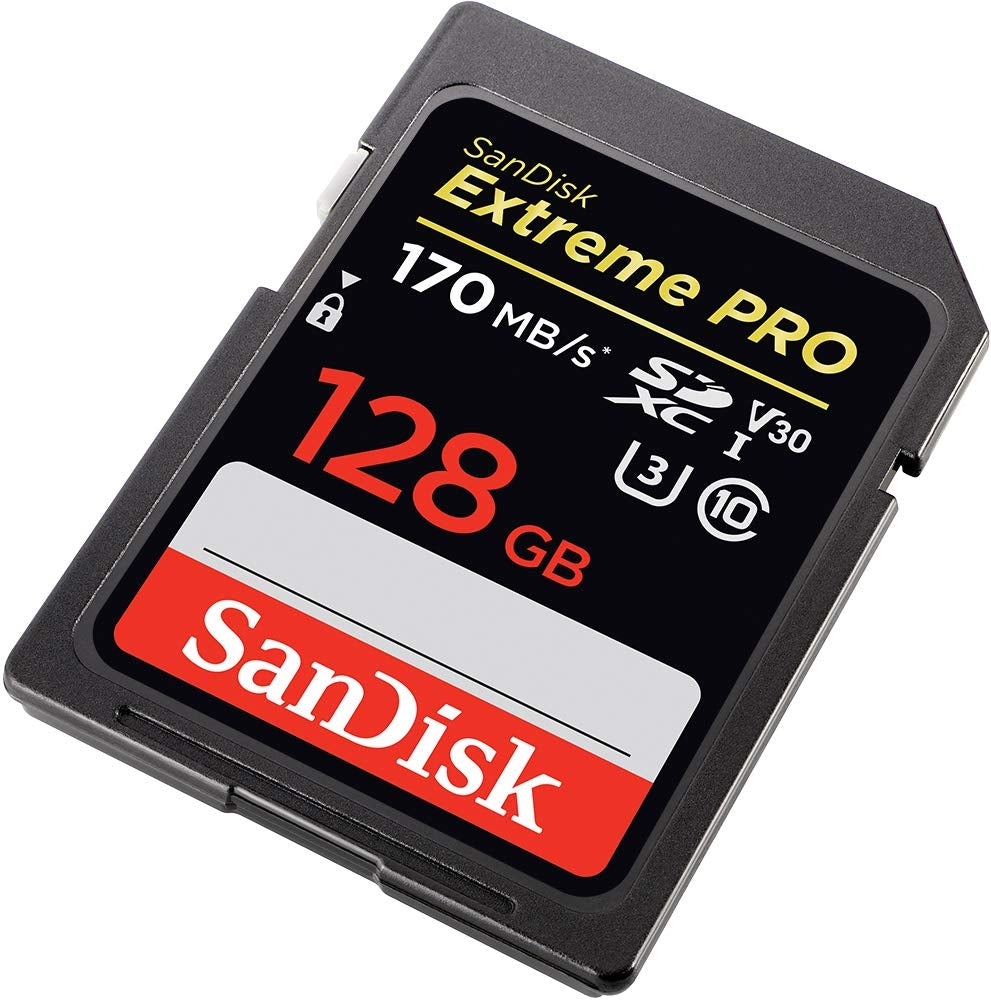 SANDISK SDSDXXY-128G-GNCIN SDXC Extreme Pro V30 4K/UHD UHS-I/U3 170MB