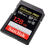 SANDISK SDSDXXY-128G-GNCIN SDXC Extreme Pro V30 4K/UHD UHS-I/U3 170MB