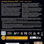 SANDISK SDSDXXY-128G-GNCIN SDXC Extreme Pro V30 4K/UHD UHS-I/U3 170MB