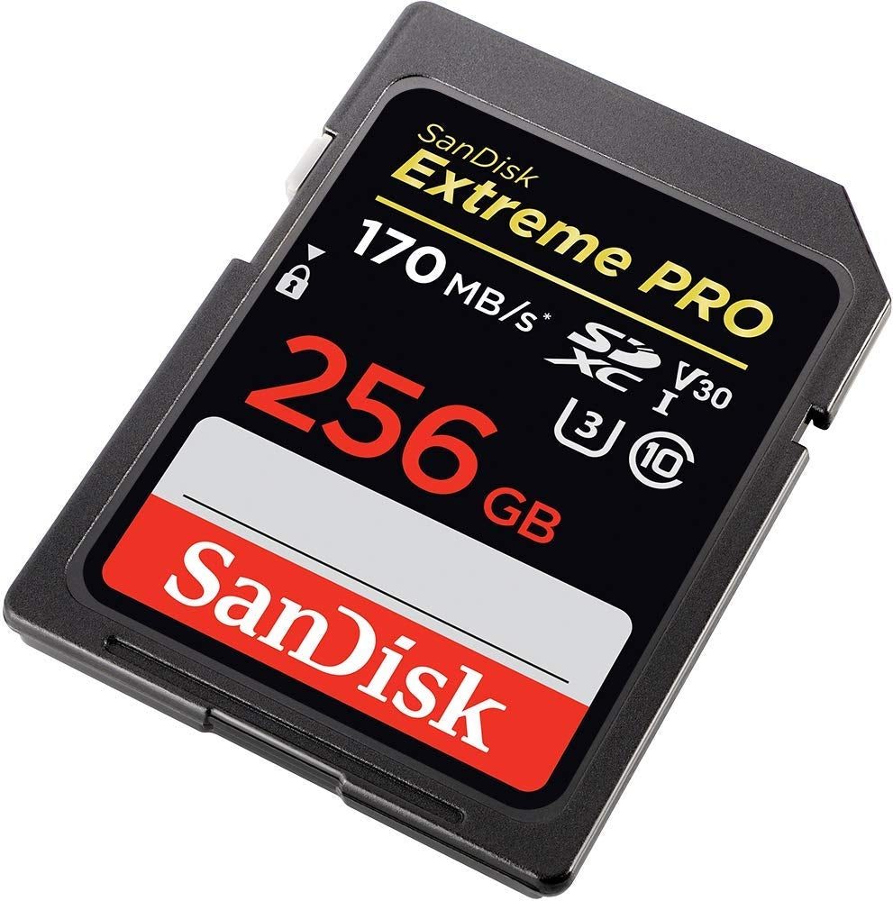 SANDISK SDSDXXY-256G-GNCIN SDXC Extreme Pro V30 4K/UHD UHS-I/U3 170MB