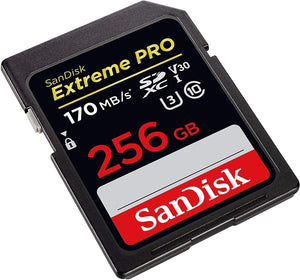 SANDISK SDSDXXY-256G-GNCIN SDXC Extreme Pro V30 4K/UHD UHS-I/U3 170MB