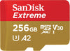 SANDISK SDSQXA1-256G-GN6MATF Extreme A2 V30 UHS-I/U3 160R/90W WITH SD ADAPTER