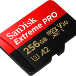 SANDISK  SDSQXCZ-256G-GN6MA TF Extreme PRO A2 V30 UHS-I/U3 170R/90W WITH SD ADAPTER