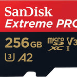 SANDISK  SDSQXCZ-256G-GN6MA TF Extreme PRO A2 V30 UHS-I/U3 170R/90W WITH SD ADAPTER