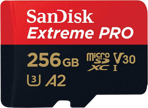 SANDISK  SDSQXCZ-256G-GN6MA TF Extreme PRO A2 V30 UHS-I/U3 170R/90W WITH SD ADAPTER